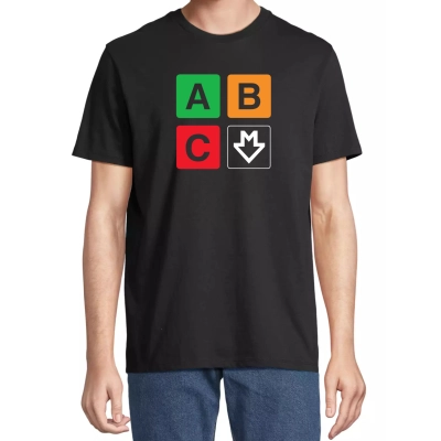 Triko s logem metra a tras A, B, C | černé                    