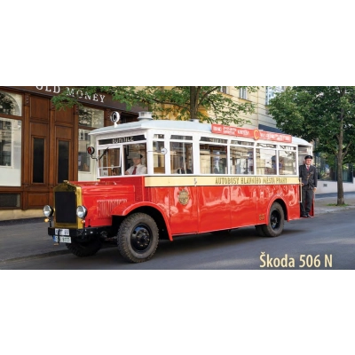 Historická jízda Škodou 506 N z roku 1929 k výročí 100 let od zahájení provozu autobusové linky C Kobylisy – Bohnice                    
