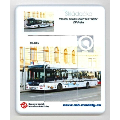 Skládačka (hra) autobus SOR NB12 (vánoční autobus)                    