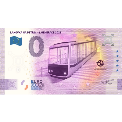 „Bankovka“ Euro Souvenir Lanovka na Petřín 4. generace 2026