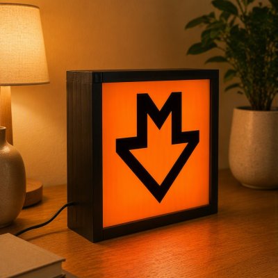 Designový LED box Metro B („Button“)