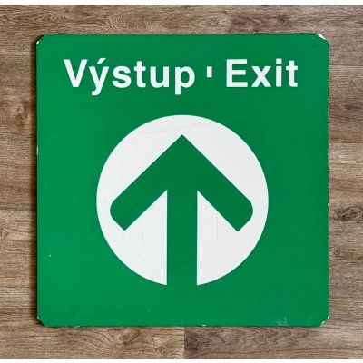Originální orientační tabule „Výstup Exit“