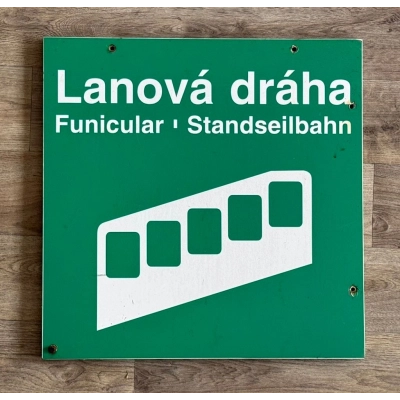 Originální orientační tabule „Lanová dráha“