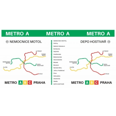 Hrnek s motivem linky metra A