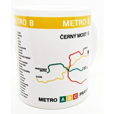 Hrnek s motivem linky metra B