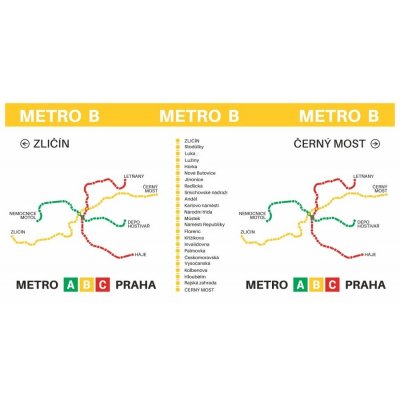 Hrnek s motivem linky metra B