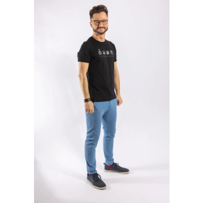 Černé pánské charitativní triko Klokart (kolekce Transport)