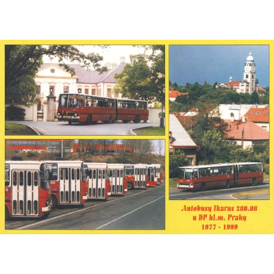 Pohlednice Autobusy Ikarus 280.08 u DPP 1977–1999                    