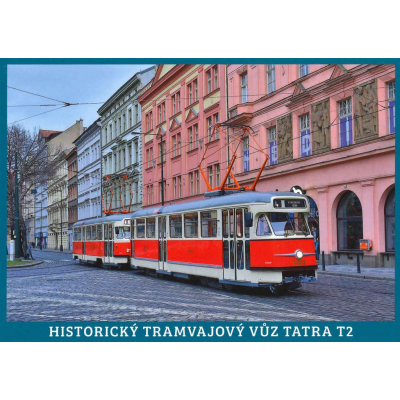 Pohlednice Historické tramvajové vozy Tatra T2 (č. 6003 a 6004)                    