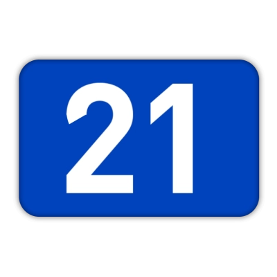 Magnetka tramvajová orientace linka 21                    