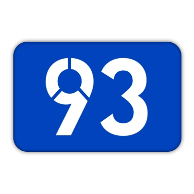 Magnetka tramvajová orientace noční linka 93                    