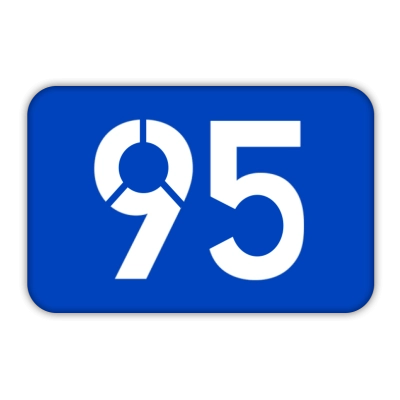 Magnetka tramvajová orientace noční linka 95                    