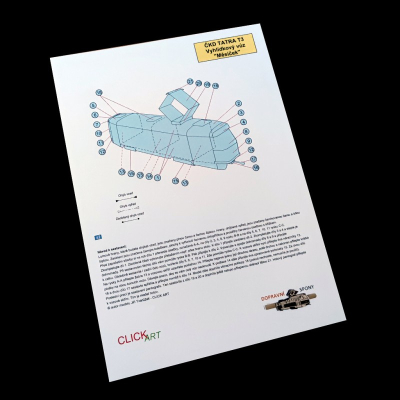 Papírový model tramvaje ČKD Tatra T3 Vyhlídkový vůz Měsíček („vystřihovánky“)                    