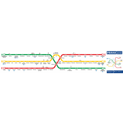 Schéma tras metra „Jezevčík“ 2024 (samolepka)                    