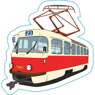 Samolepka tramvaj ČKD Tatra T3                    