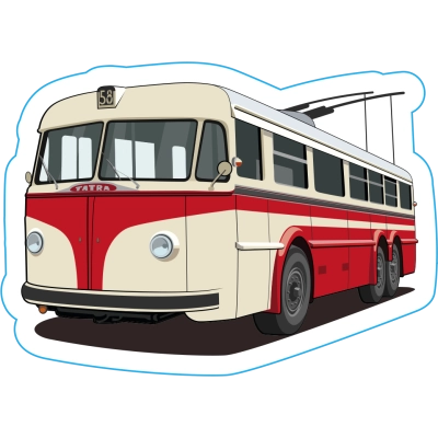 Samolepka trolejbus Tatra T400                    