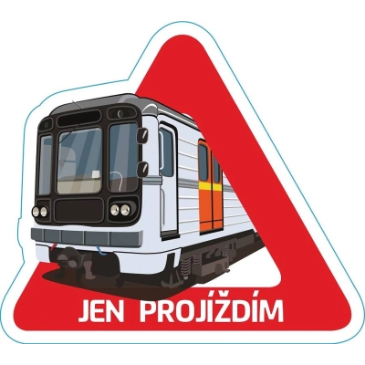 Magnetka na auto metro 81-71 Pozor „Jen projíždím“                    
