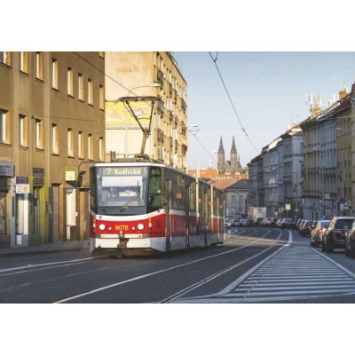 Sada 13 pohlednic pražských tramvají