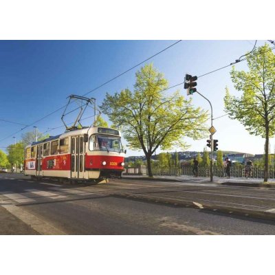 Sada 13 pohlednic pražských tramvají