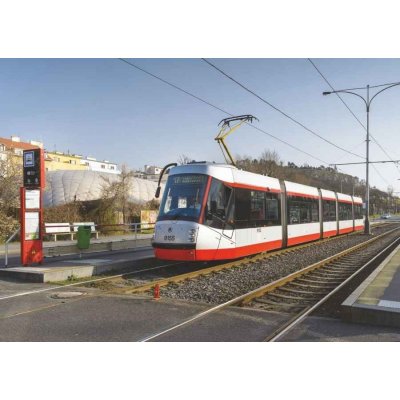 Sada 13 pohlednic pražských tramvají