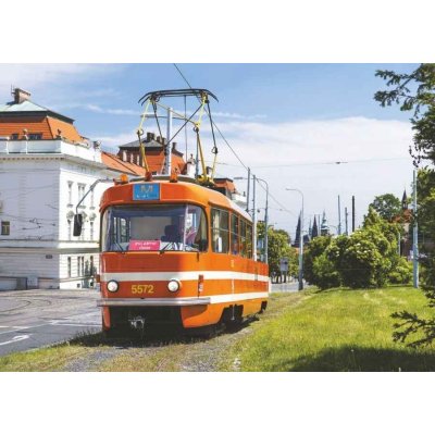 Sada 13 pohlednic pražských tramvají