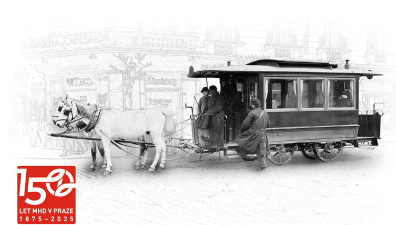 150 let MHD v Praze na poštovních známkách
