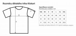 Bílé dětské charitativní triko Klokart (kolekce Transport)