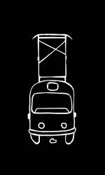 Černé dětské svítící triko s tramvají