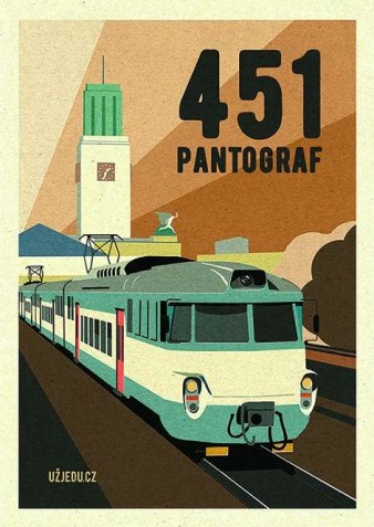 Plakát pantograf 451 v Hradci Králové