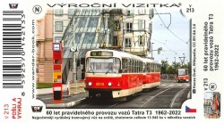 Turistická vizitka 60 let pravidelného provozu vozů Tatra T3 1962–2022