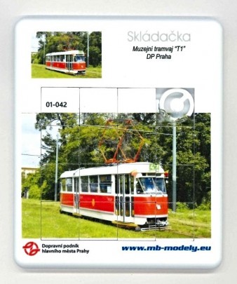 Skládačka (hra) tramvaj Tatra T1 (linka 42)