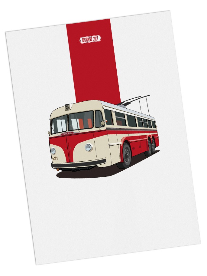Plakát trolejbus Tatra T400
