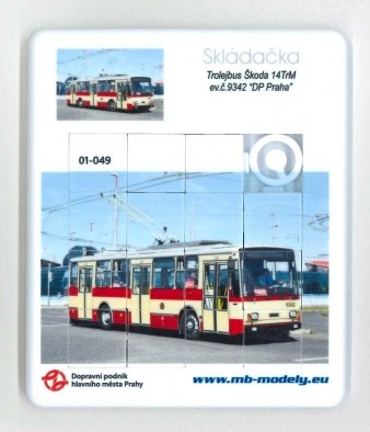 Skládačka (hra) trolejbus Škoda 14 TrM