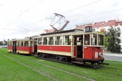 Jízdenka 27. 4. 2024: historická tramvaj 2239 + vůz Krasin 1523 – nástup Voz. Střešovice