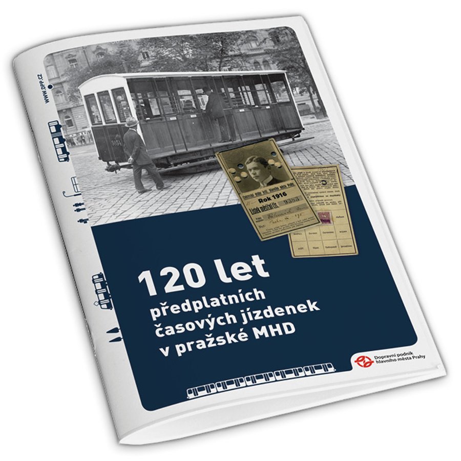 Brožura 120 let předplatních časových jízdenek v pražské MHD