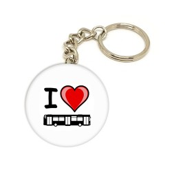 Přívěsek na klíče „I love bus“