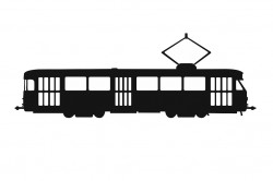Samolepka tramvaj Tatra T2 (malá)