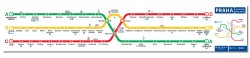 Schéma tras metra „Jezevčík“ (samolepka)