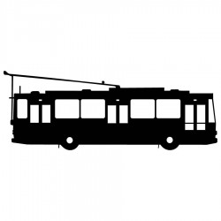 Samolepka trolejbus Škoda 14Tr (velká)