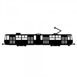 Samolepka tramvaj Tatra KT4D (velká)