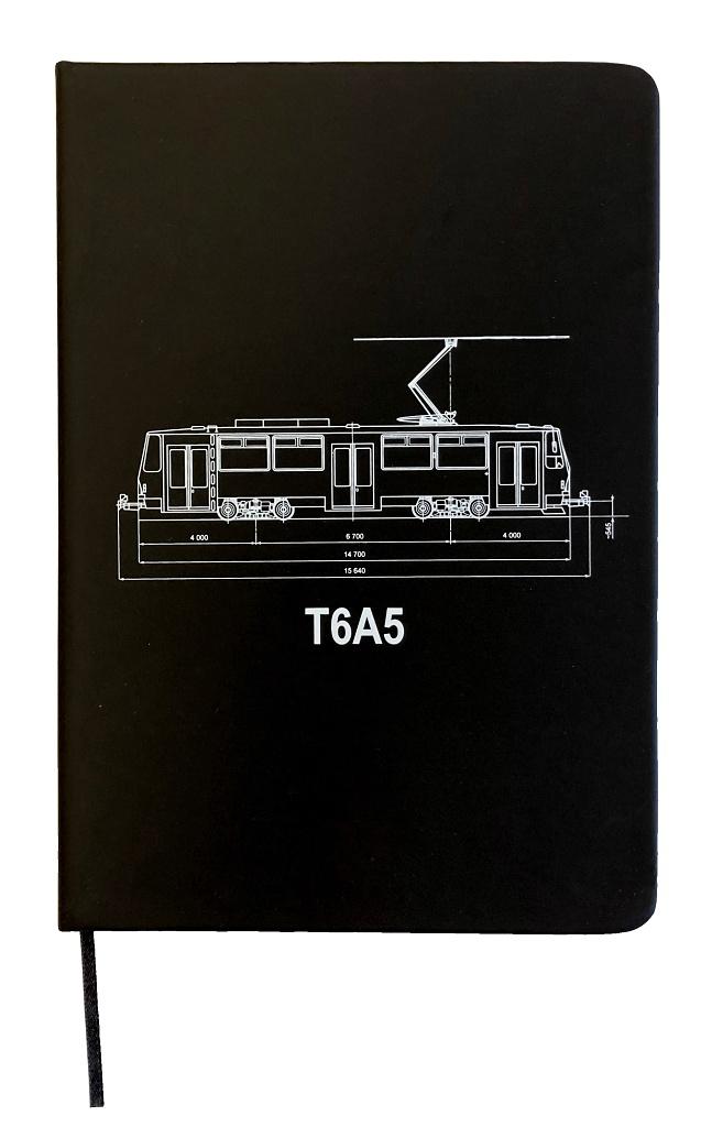 Zápisník s motivem tramvaje ČKD Tatra T6A5