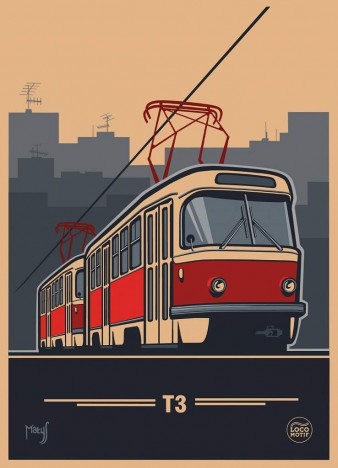 Plakát tramvaj ČKD Tatra T3