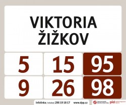 Zastávkové tablo „Viktoria Žižkov“