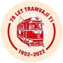 Pivní podtácek s tramvají Tatra T1