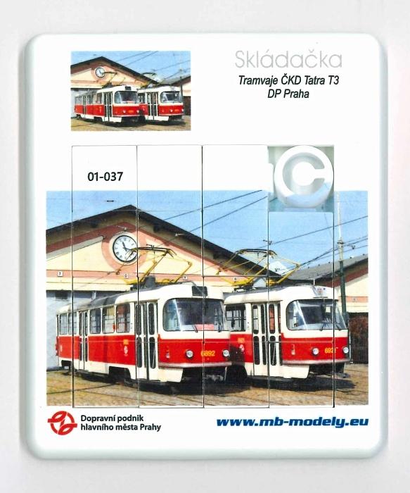 Skládačka (hra) tramvaje ČKD Tatra T3