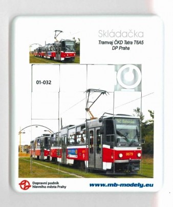 Skládačka (hra) tramvaj ČKD Tatra T6A5