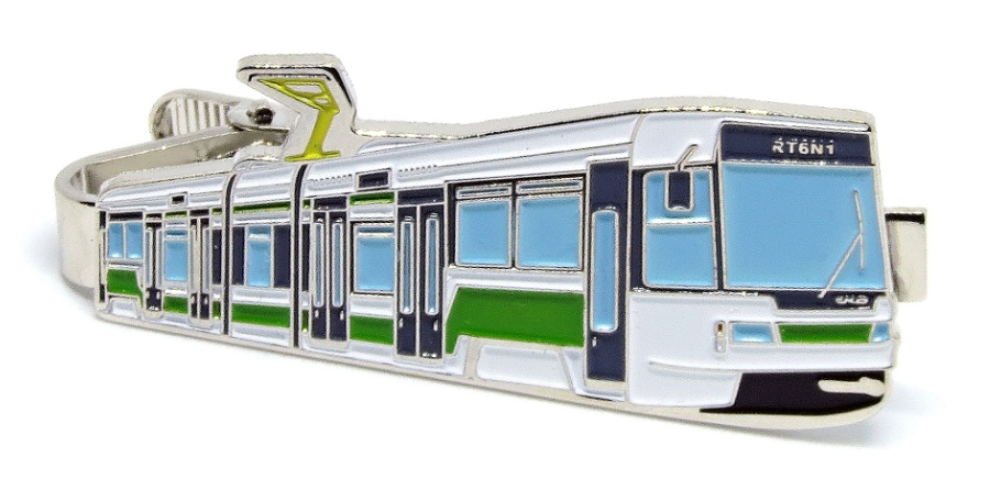 Kravatová spona tramvaj ČKD RT6N1 (zelená)